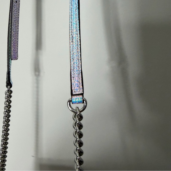 Rebecca Minkoff Iridescent Hologram Shiny Bag Chain Strap - Picture 8 of 14